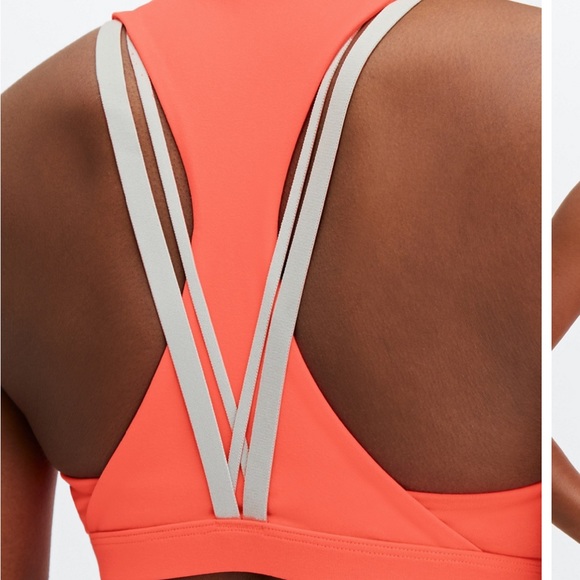 Women’s Fabletics Strappy Boost Sports Bra in Atomic Orange - Picture 4 of 5